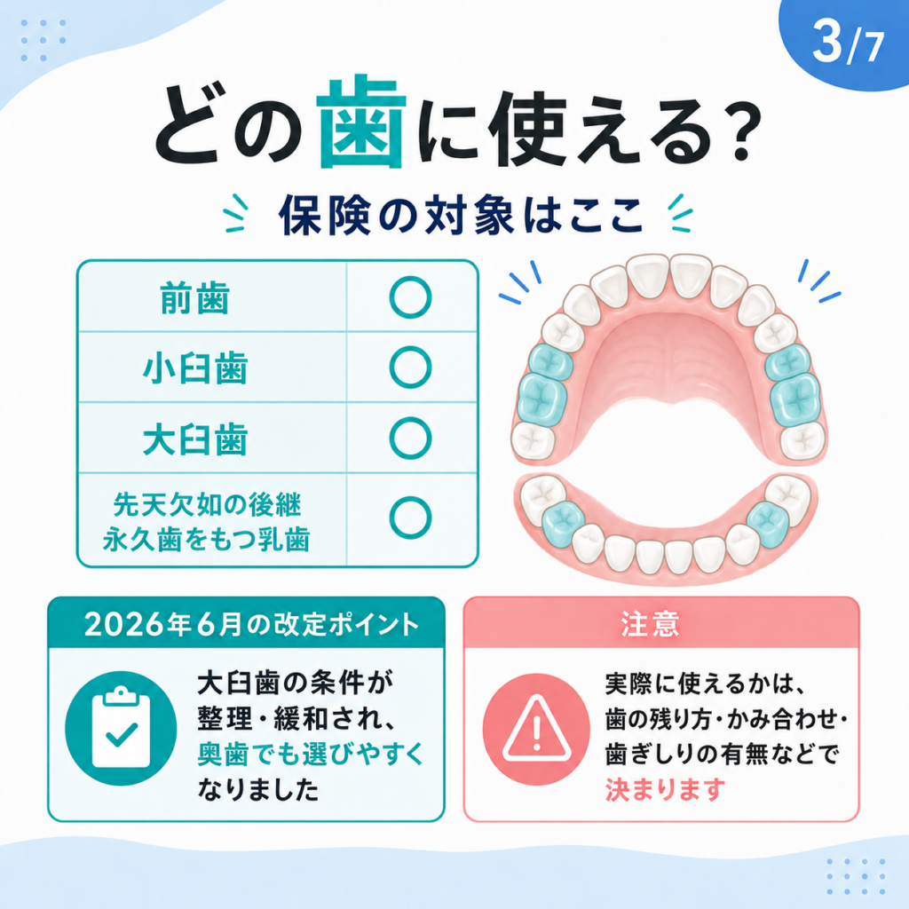 どの歯に使える？